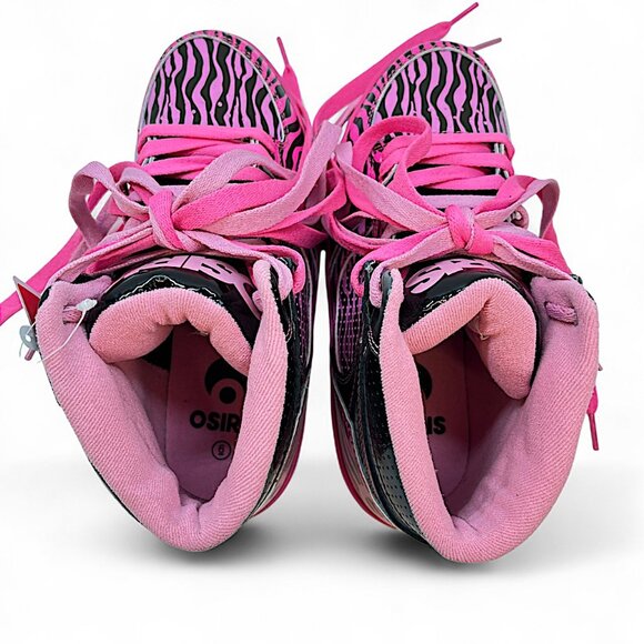 Osiris MidTown Girls Pink/Black Zebra Sneaker Shoes Size 6M - Picture 6 of 12